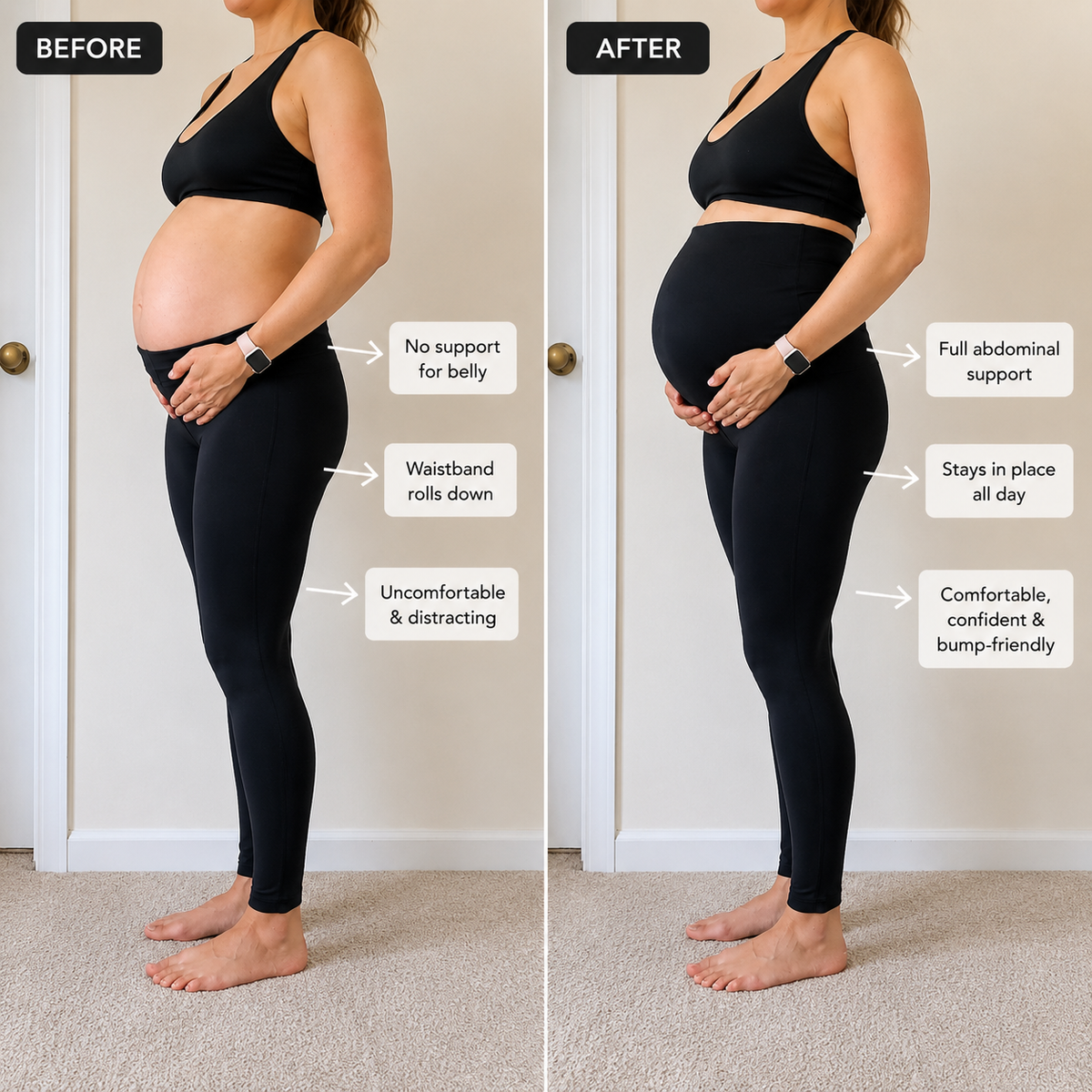 CoreEase™ — Supportive pregnant abdominal yoga pants
