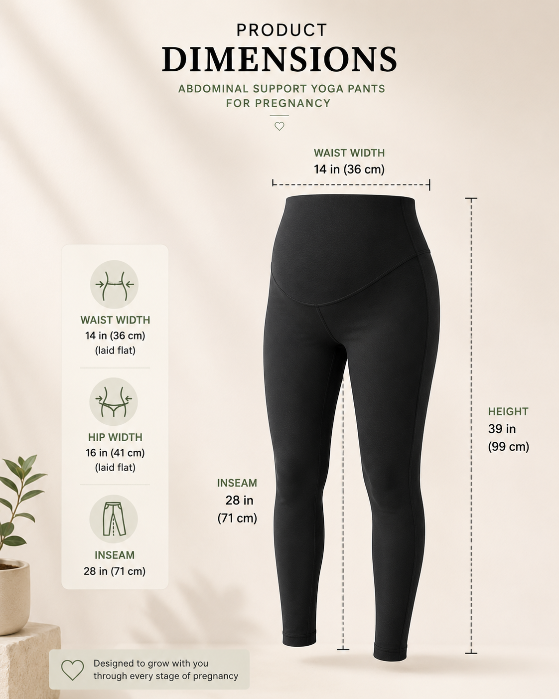 CoreEase™ — Supportive pregnant abdominal yoga pants