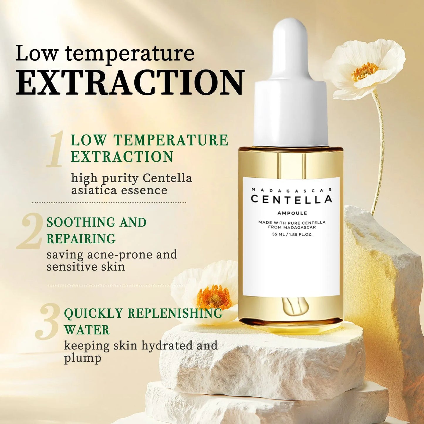 Centella Glass Skin Serum™ Reveal calm, hydrated, glass-like skin.