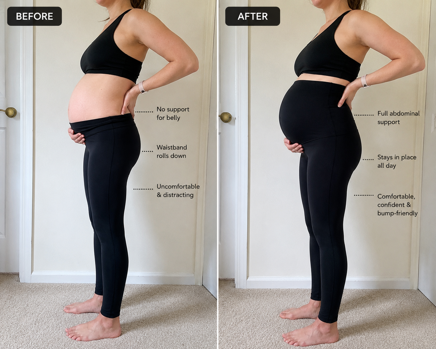 CoreEase™ — Supportive pregnant abdominal yoga pants